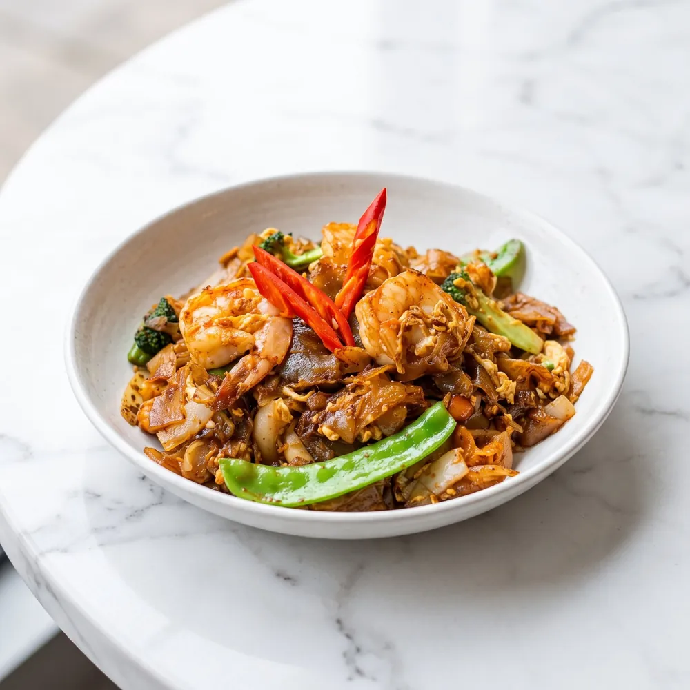 Cashew Nut Noodle — prawn option pictured