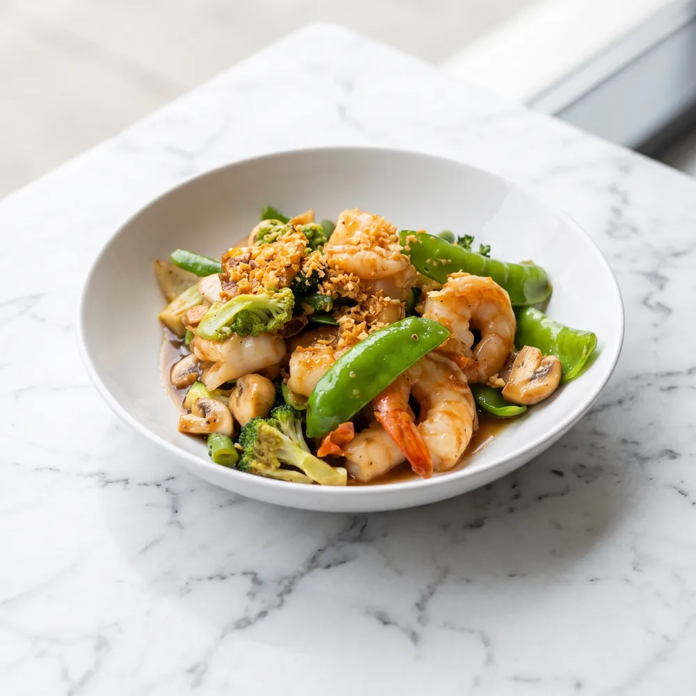 Garlic & Pepper — prawn option pictured