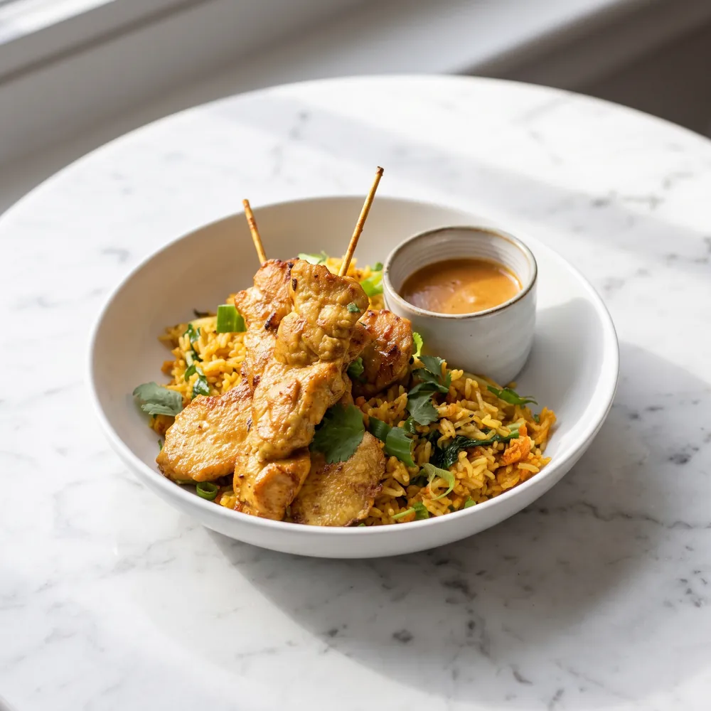 Satay Chicken Fried Rice